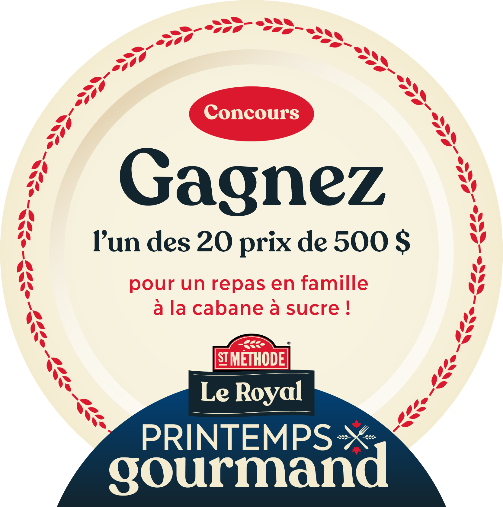 CONCOURS - Gagnez l’un des 20 prix de 500$ pour un repas en famille à la cabane à sucre!